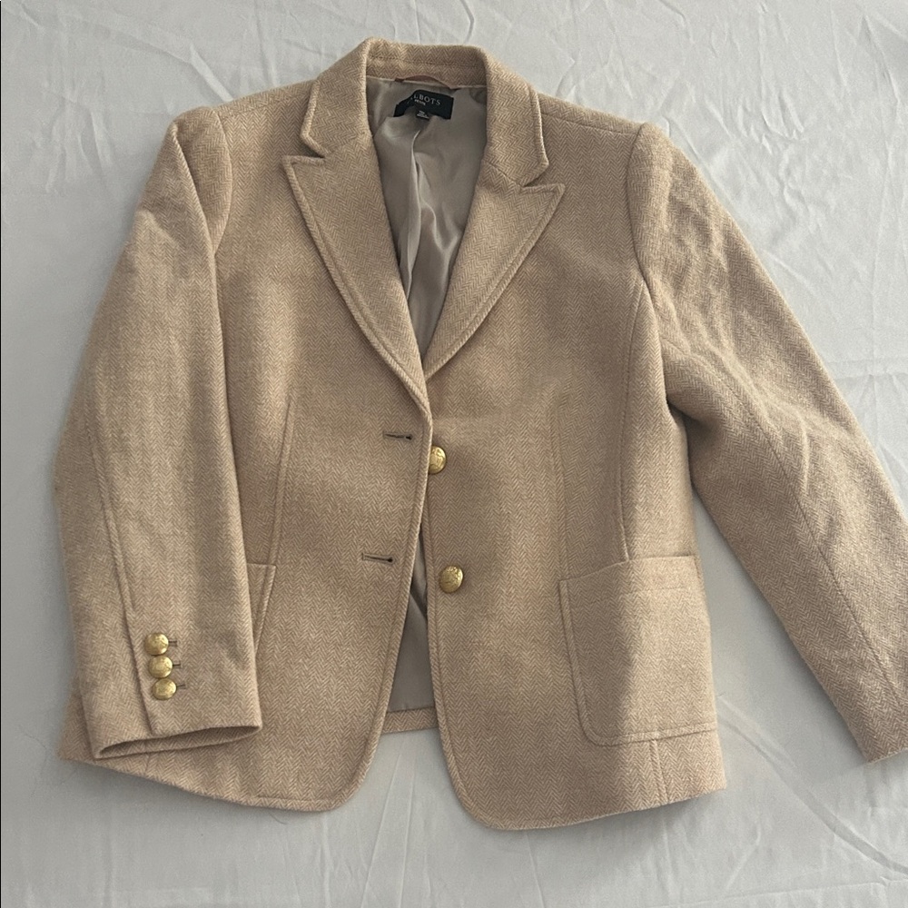 Talbots Petite Blazer in Cream tweet